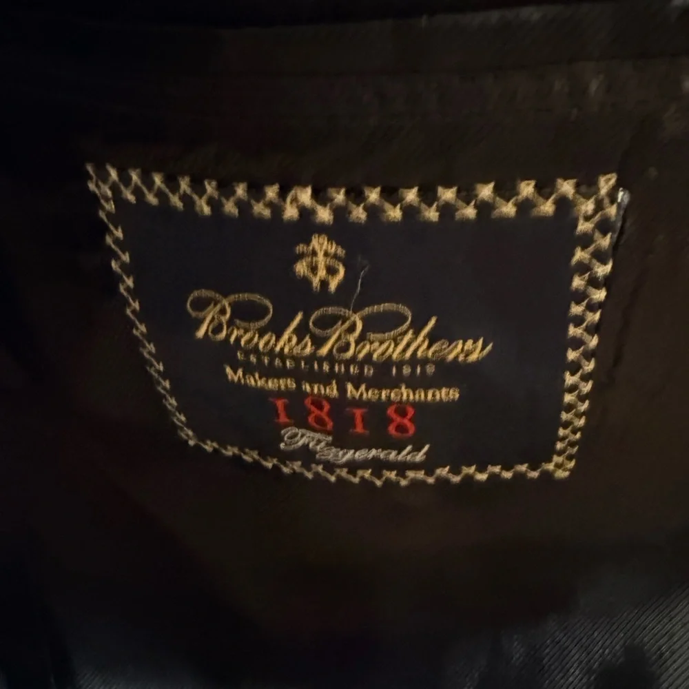 Brooks Brothers 1818 Fitzgerald Navy Pinstripe Wool Blazer 40R Made in USA